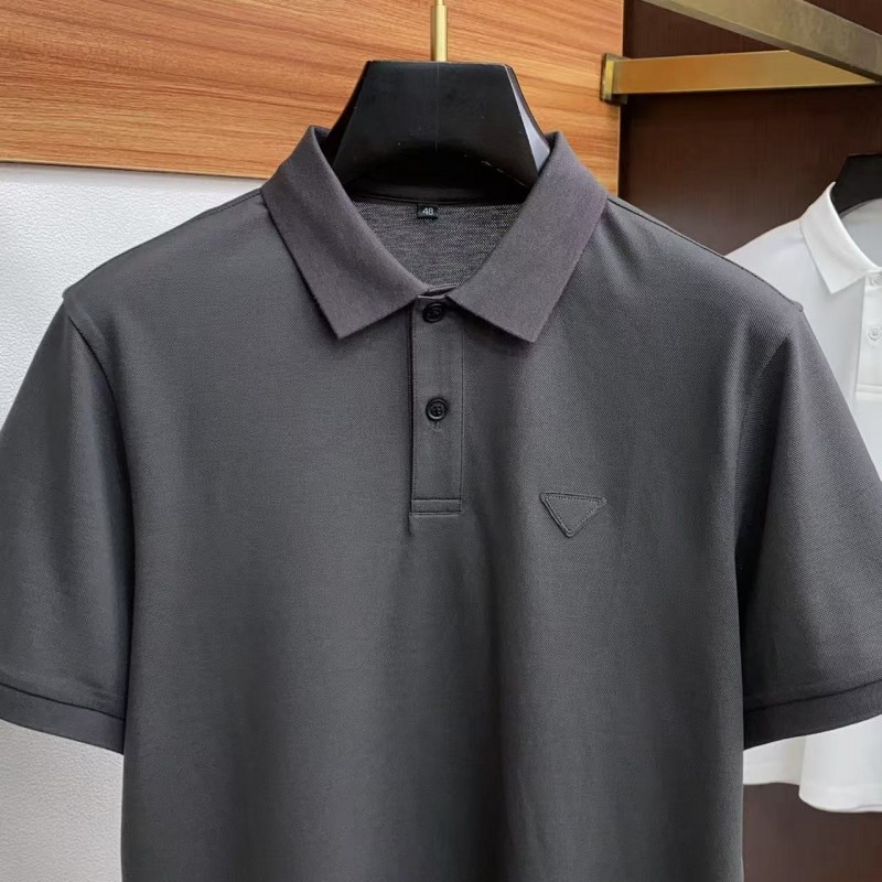 Pra*a 2025 new  lapel polo short sleeve