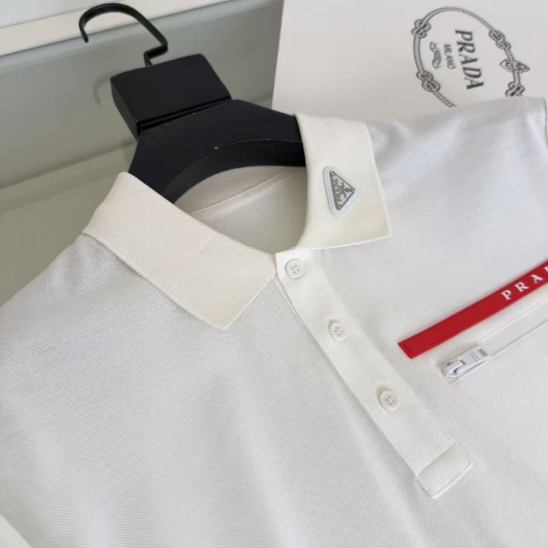 Pra*a latest 2025 lapel zipper pocket red label