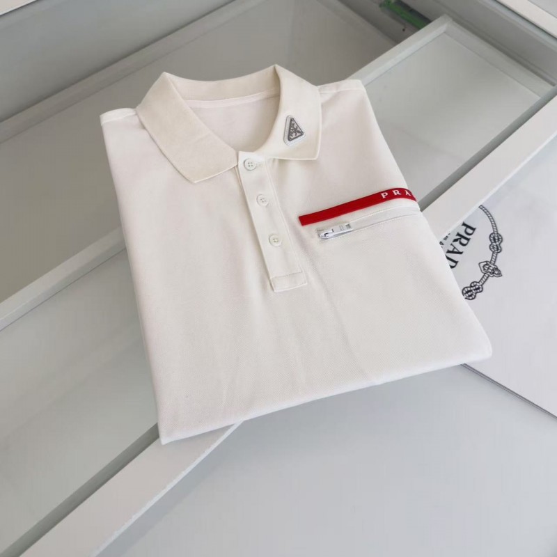 Pra*a latest 2025 lapel zipper pocket red label