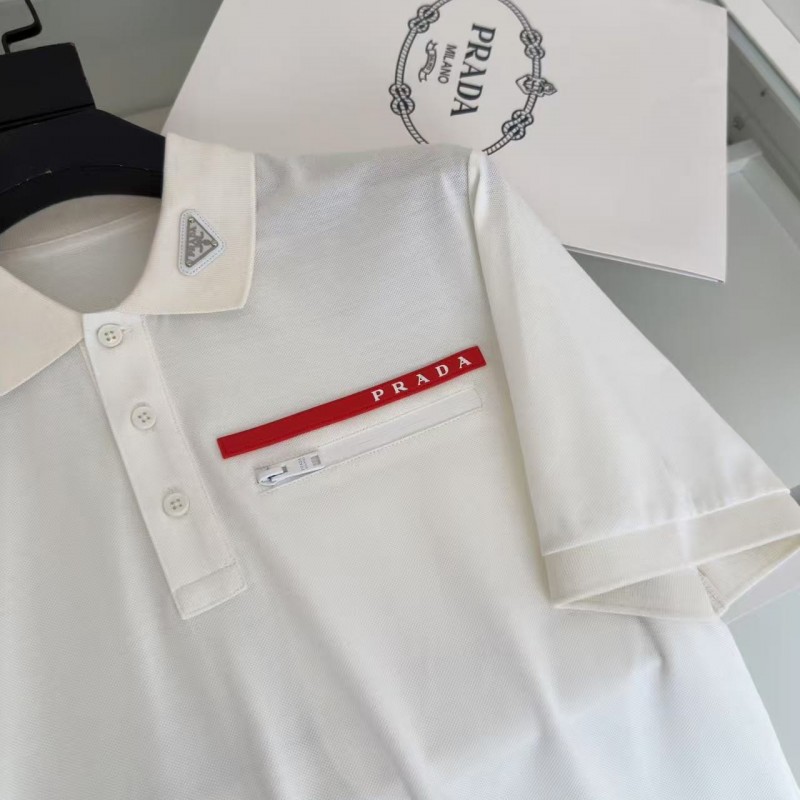 Pra*a latest 2025 lapel zipper pocket red label