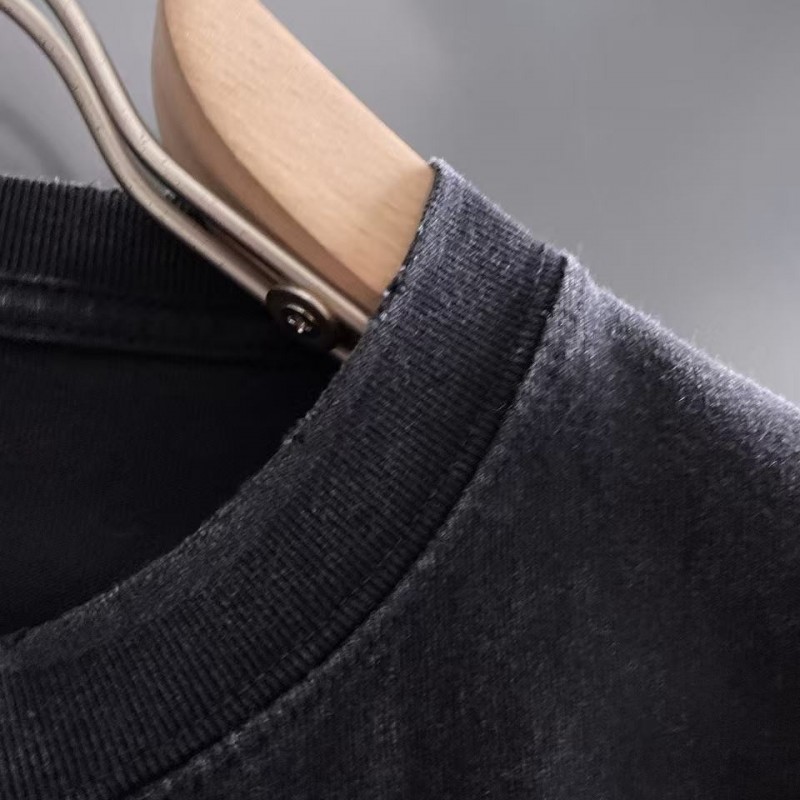 Pra*a 2025 new round neck T-shirt