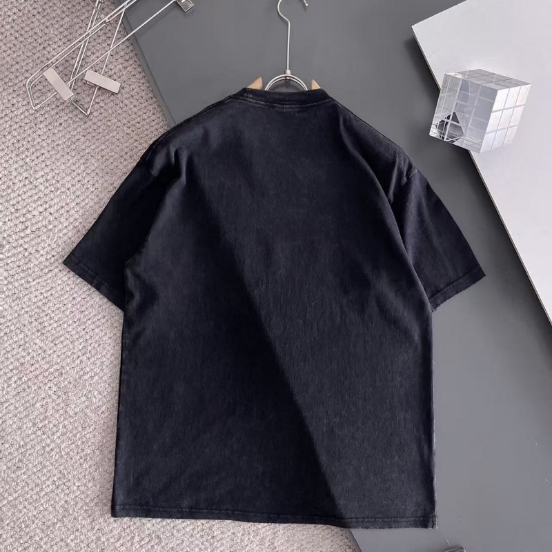 Pra*a 2025 new round neck T-shirt