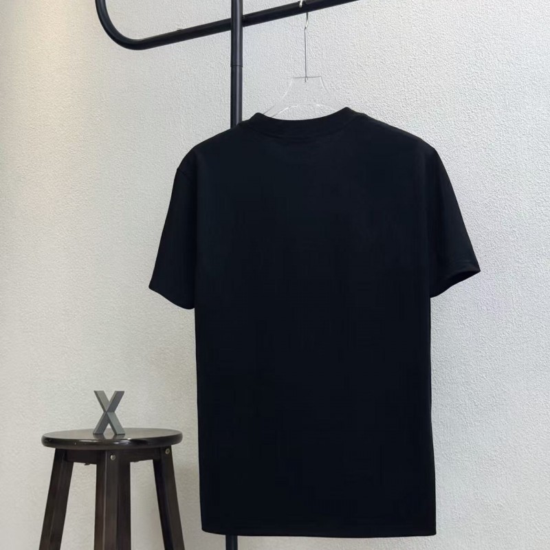 Pra*a 2025 new printed cotton T-shirt