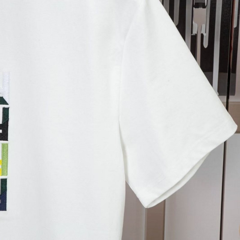 F**di 2025 Spring and Summer New Embroidered Casual Short Sleeves