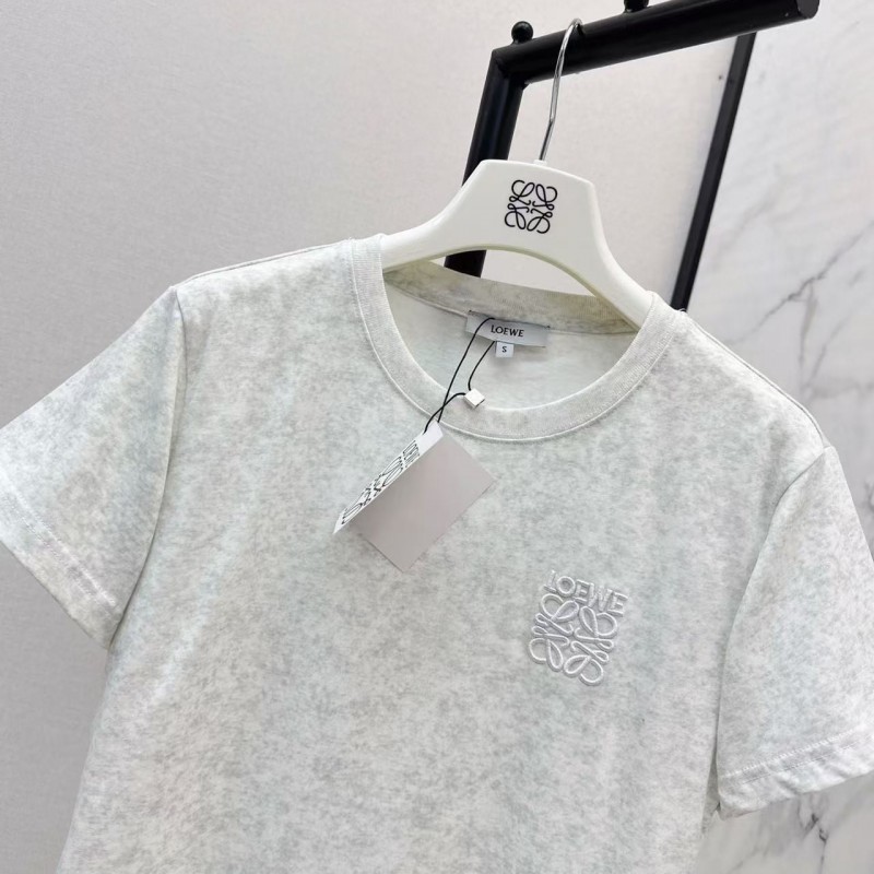L0ew* SpringSummer new embroidered logo short-sleeved T-shirt