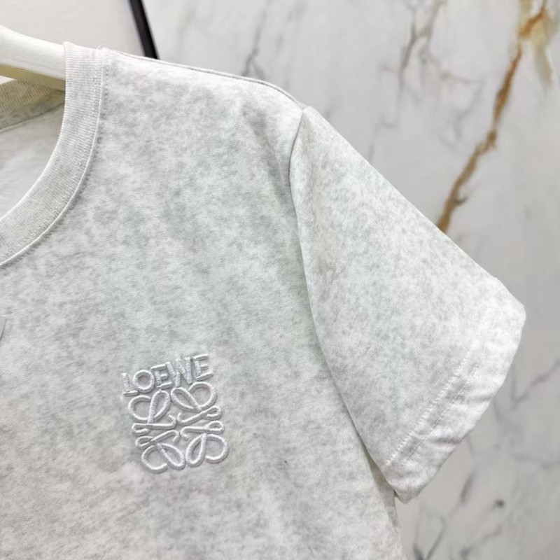 L0ew* SpringSummer new embroidered logo short-sleeved T-shirt