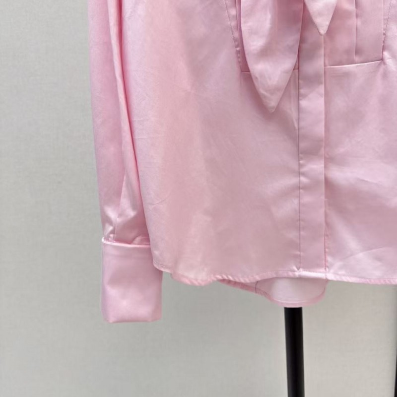 L0ew* SpringSummer new pleated knot shirt