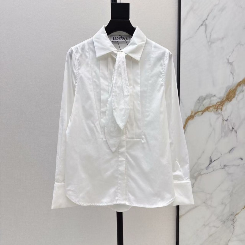 L0ew* SpringSummer new pleated knot shirt