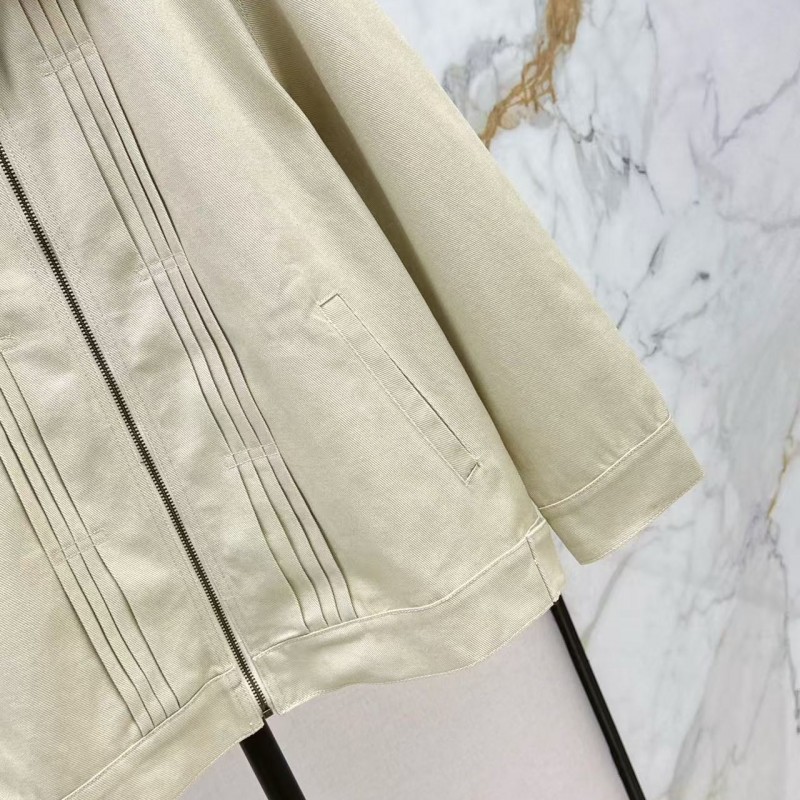 L0ew* Spring and Summer New Color-blocking Series Lapel Mid-length Casual Jacket