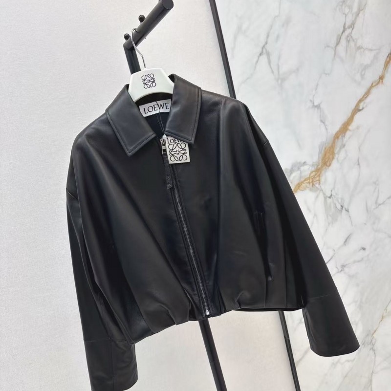 L0ew* Spring and Summer latest retro modern fashion design imported sheepskin pleated women