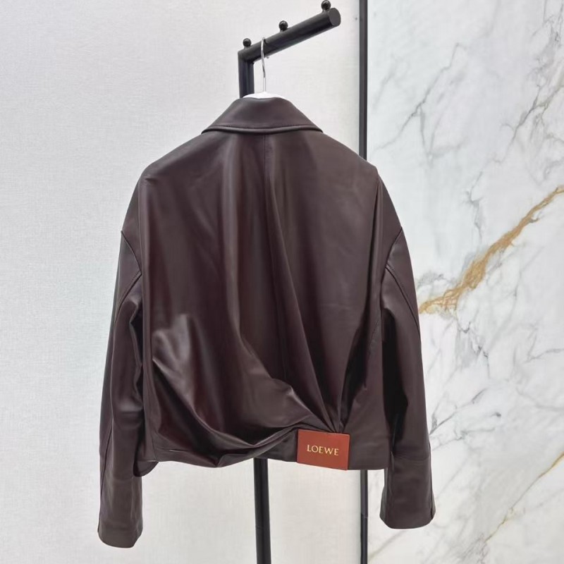 L0ew* Spring and Summer latest retro modern fashion design imported sheepskin pleated women