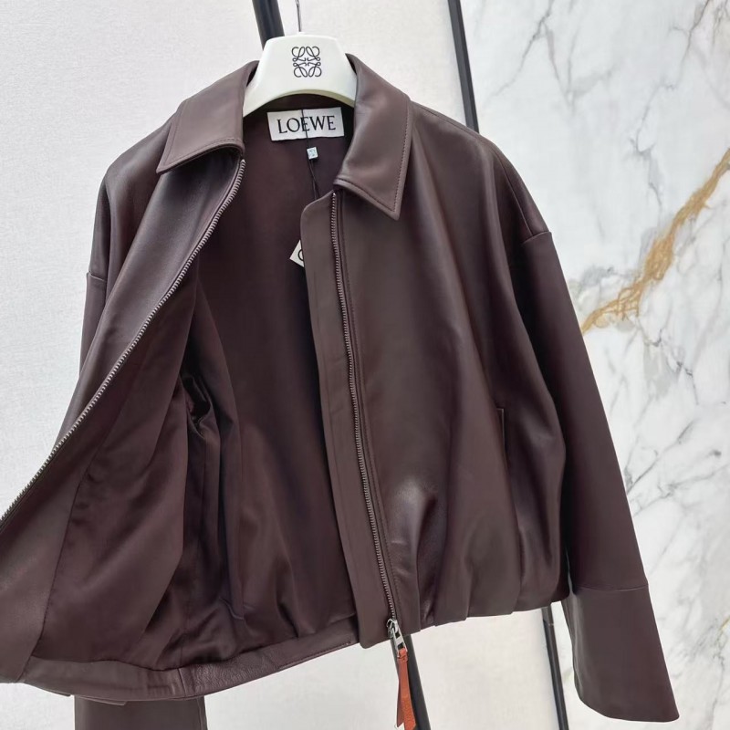 L0ew* Spring and Summer latest retro modern fashion design imported sheepskin pleated women