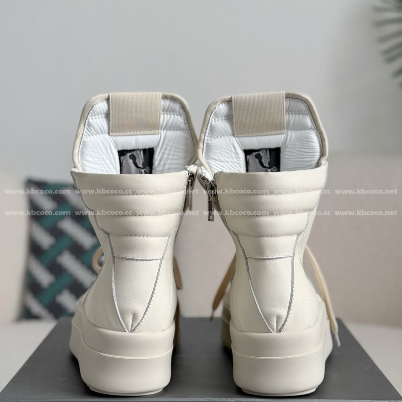 RICK OWENSRO GEOBASKET HIGH-TOP FASHION PLIMSOLLS