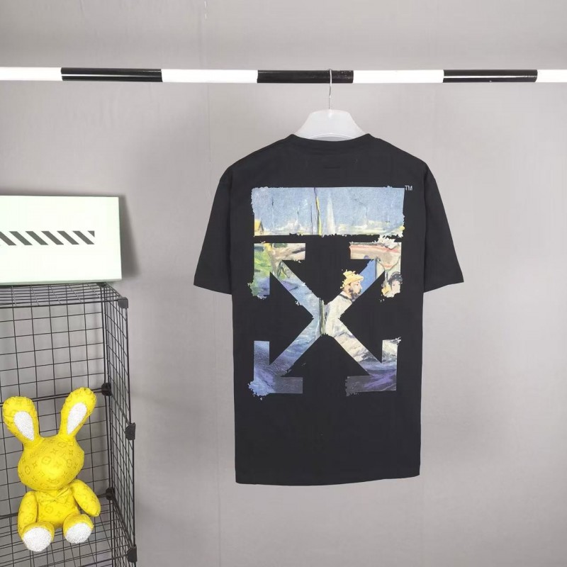 offwhite Monet optimized boat arrow cotton T-shirt