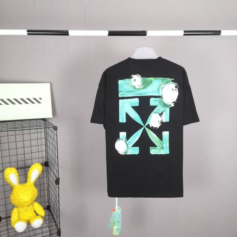 off white eco-friendly graffiti arrow print cotton T-shirt