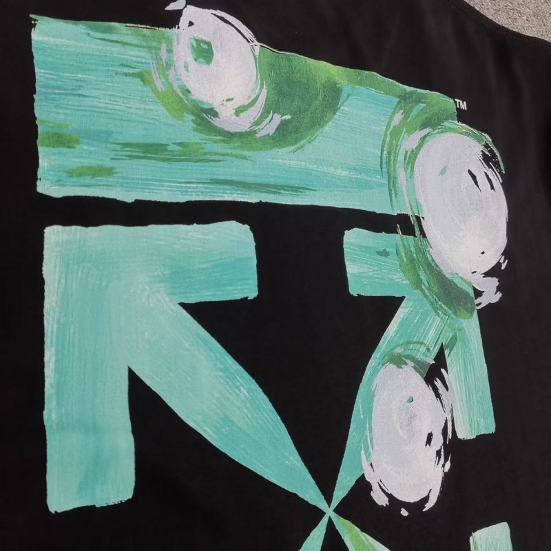 off white eco-friendly graffiti arrow print cotton T-shirt