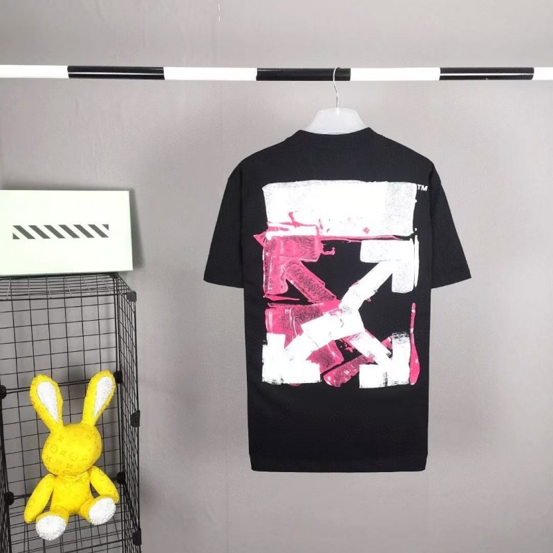 off white eco-friendly graffiti arrow print cotton T-shirt