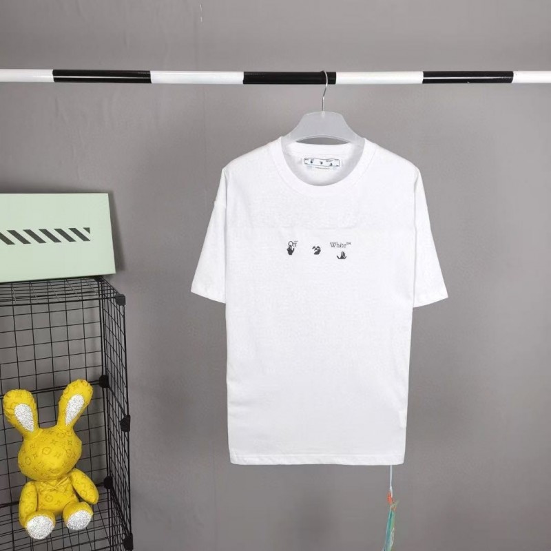 off white eco-friendly graffiti arrow print cotton T-shirt