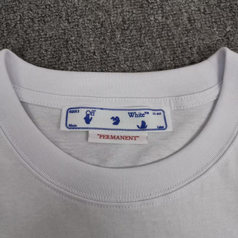 off white eco-friendly graffiti arrow print cotton T-shirt