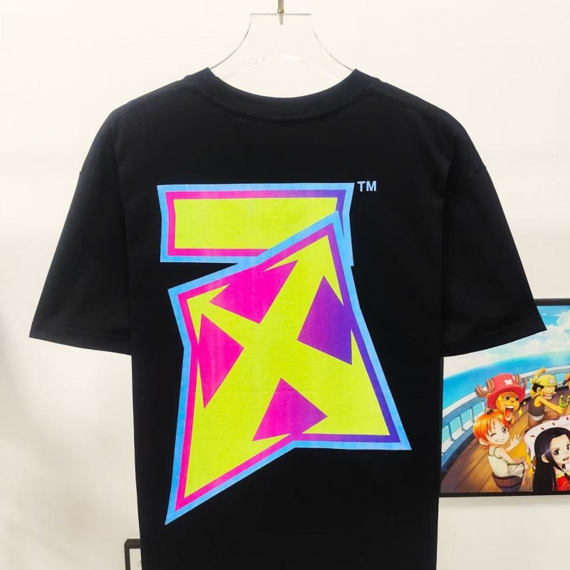 off white deformed 3D colorful graffiti arrow