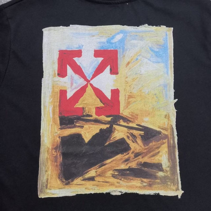 off white new summer 3D graffiti fantasy color