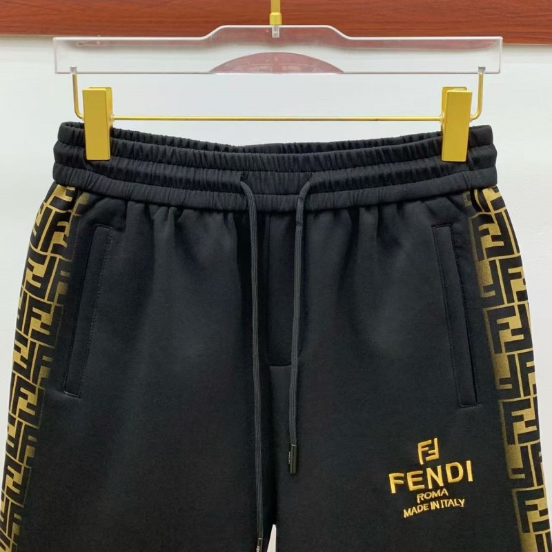 F**di 2025 new logo printed cotton shorts