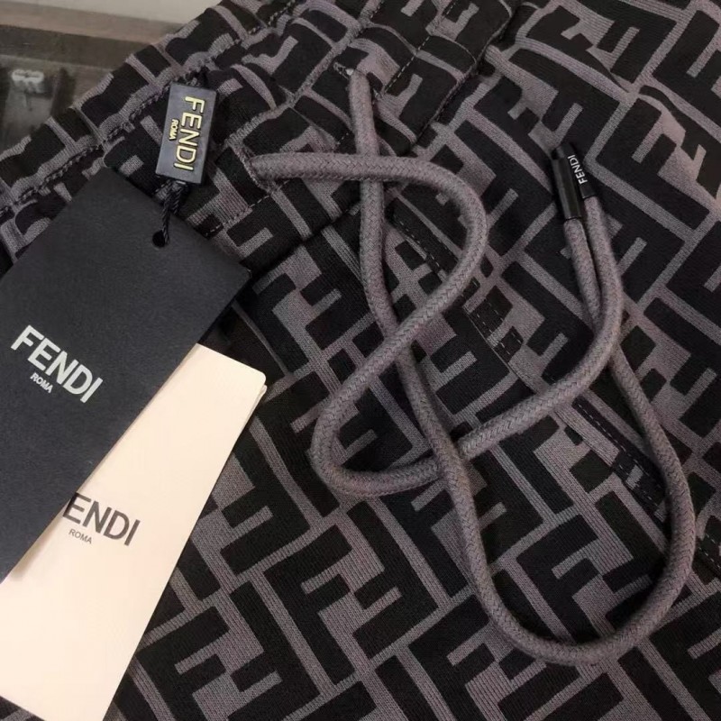 F**di 2025 new full print logo printed cotton shorts