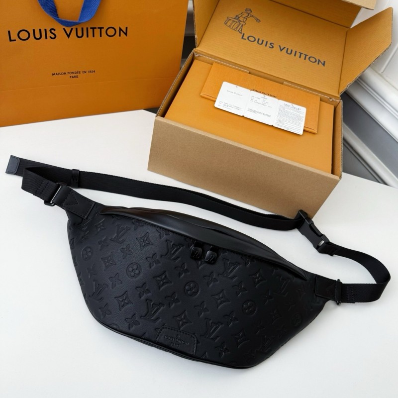 LV DISCOVERY FULL LEATHER CHEST BAG  M44388,SIZE:47*20*9cm