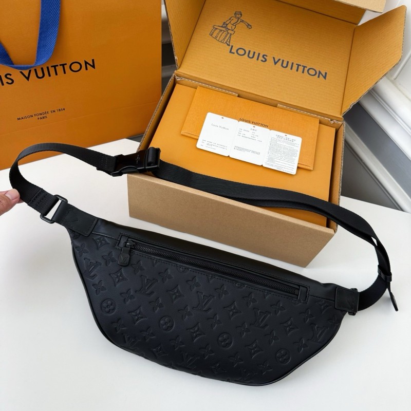 LV DISCOVERY FULL LEATHER CHEST BAG  M44388,SIZE:47*20*9cm