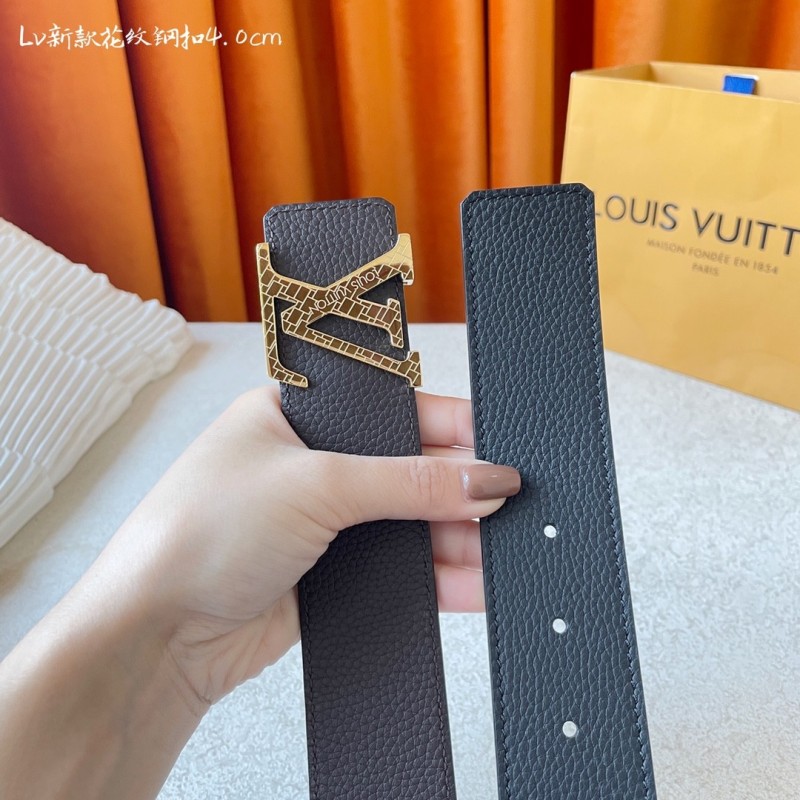 L0*is V*t0n New pattern steel buckle 4.0cm Belt 000150