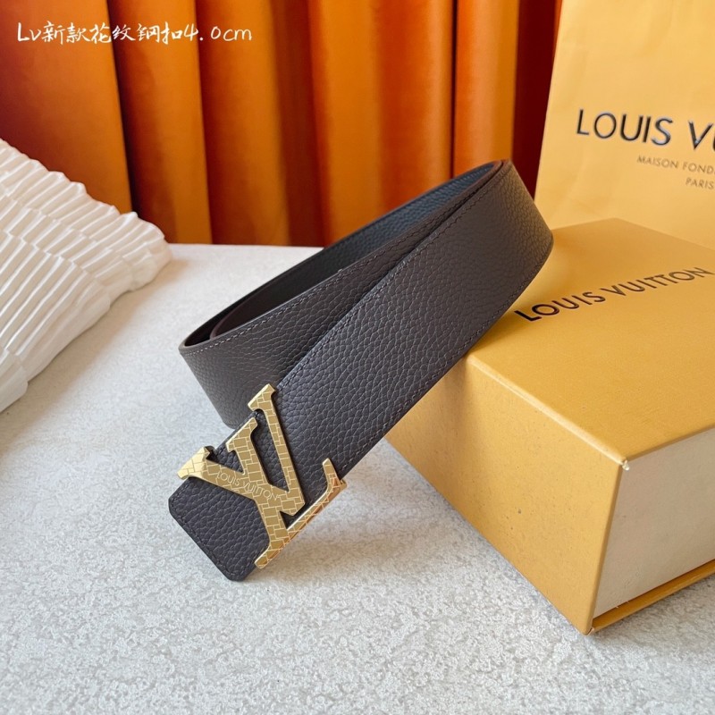 L0*is V*t0n New pattern steel buckle 4.0cm Belt 000150