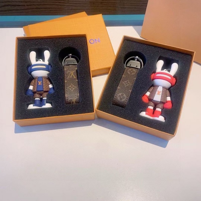 L0*is V*t0n rabbit doll monogram keychain
