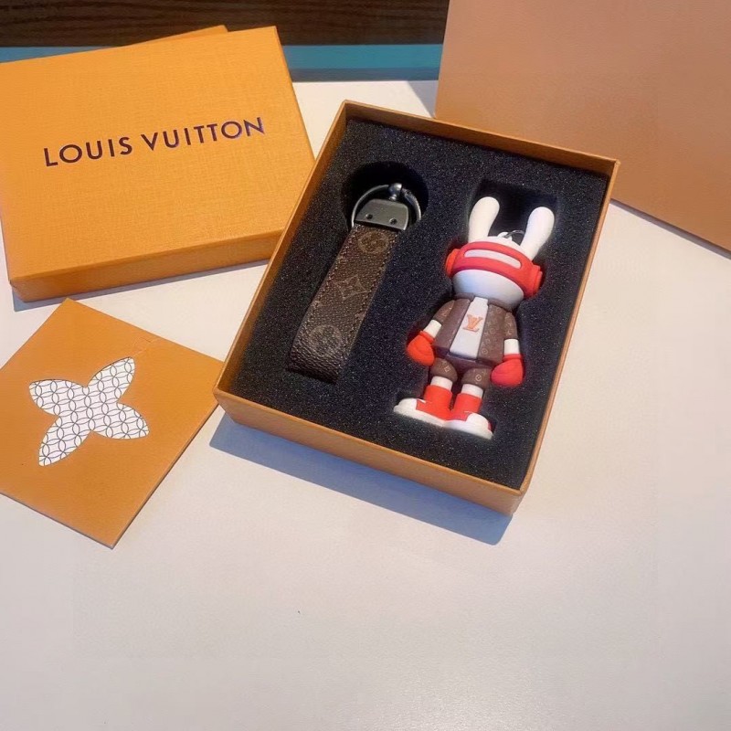 L0*is V*t0n rabbit doll monogram keychain