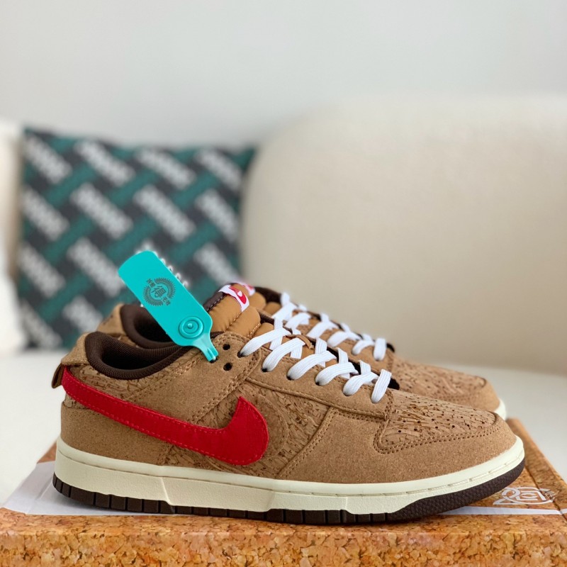 CLOT x Nike Dunk Low SP CN GCEL Cork Sneakers