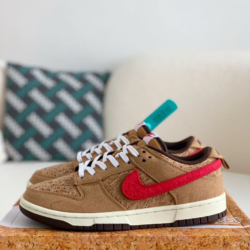 CLOT x Nike Dunk Low SP CN GCEL Cork Sneakers
