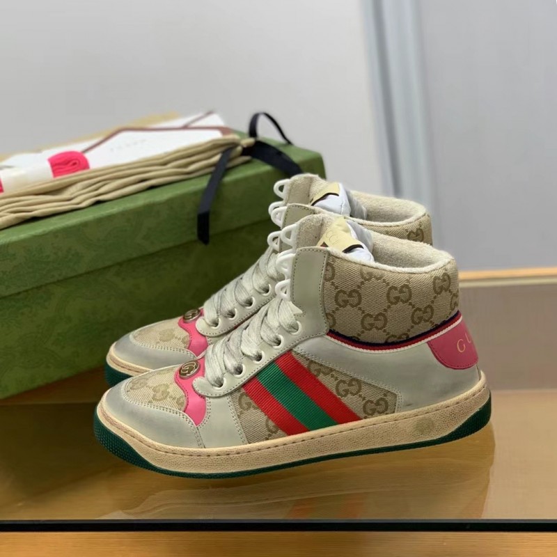 G*u*i High-top Distressed sneakers