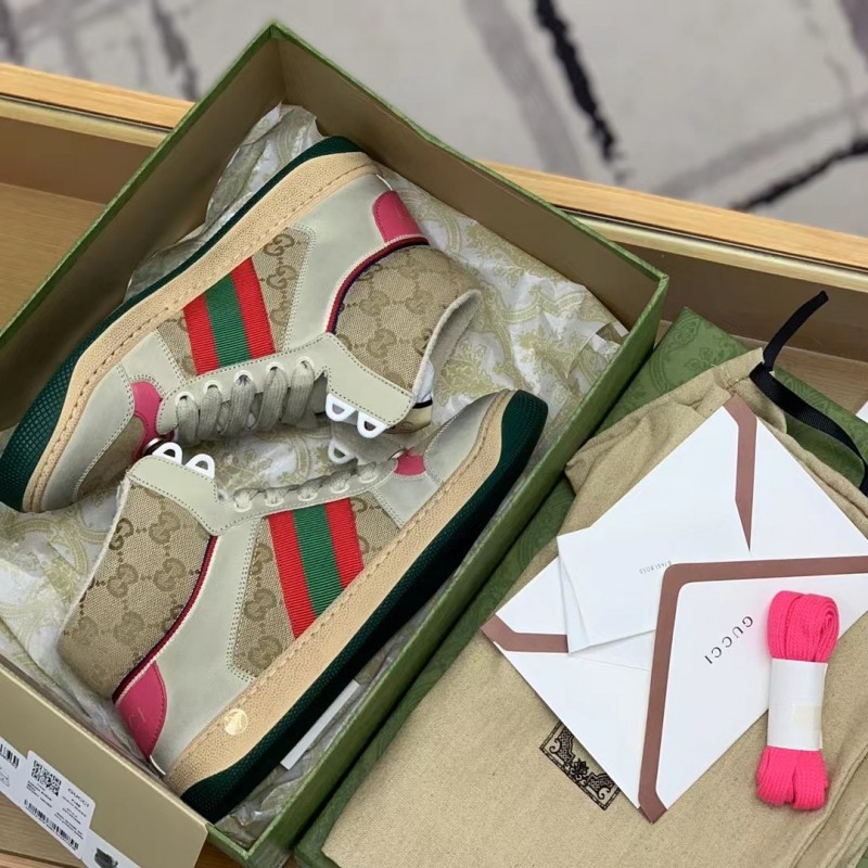 G*u*i High-top Distressed sneakers