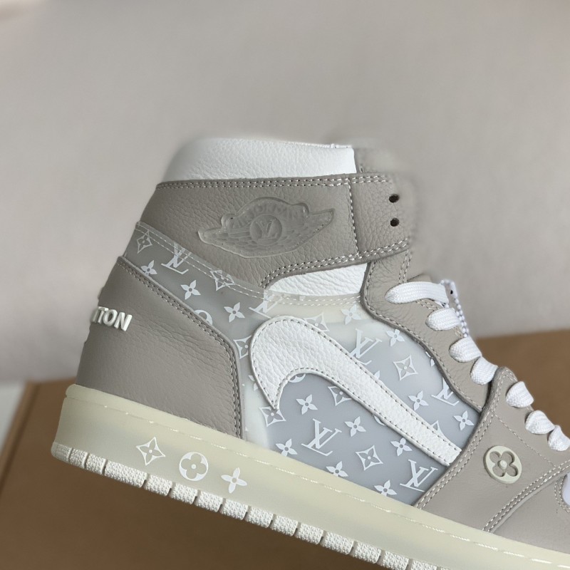 L0*is V*t0n x Nike Air Jorda 1 High AJ1 Sneakers