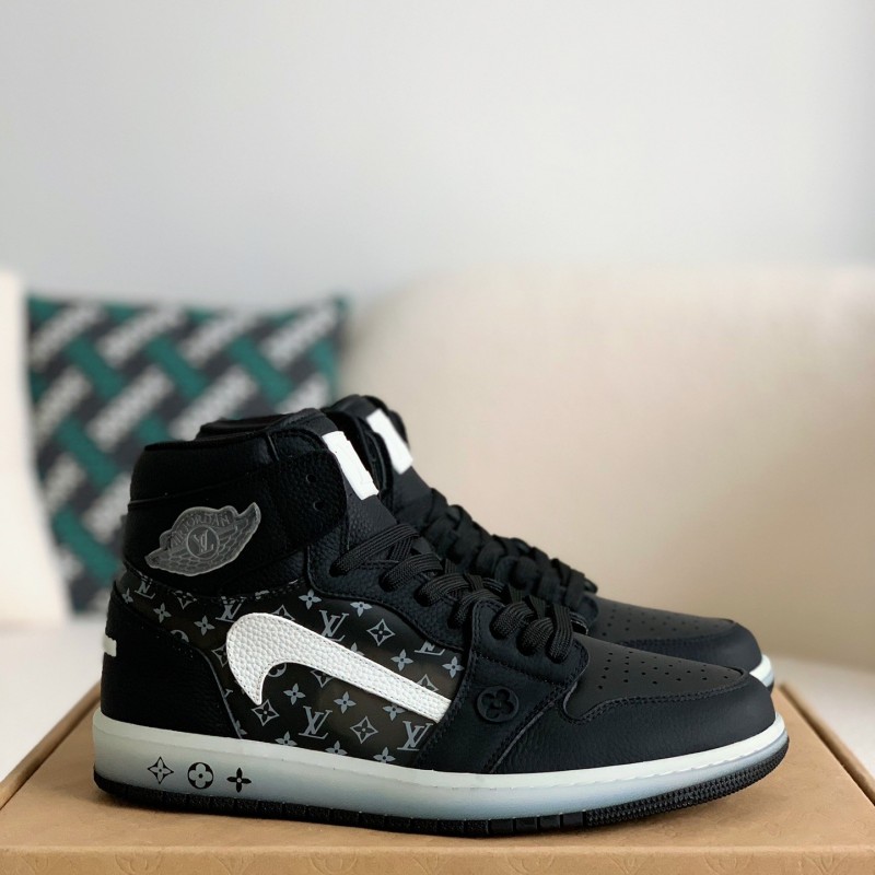 L0*is V*t0n x Nike Air Jorda 1 High AJ1 Sneakers