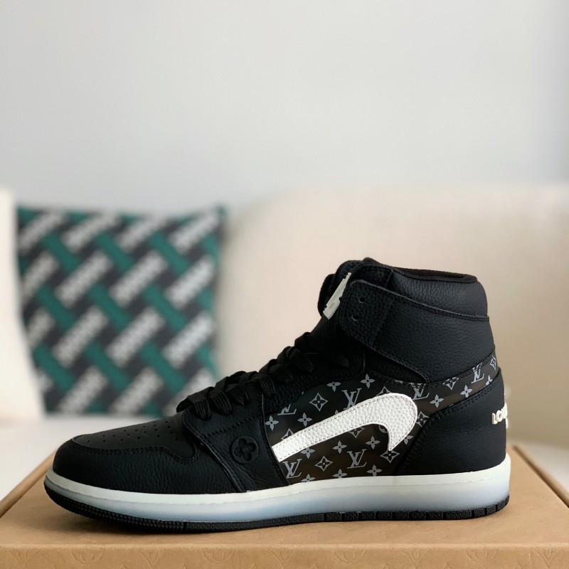 L0*is V*t0n x Nike Air Jorda 1 High AJ1 Sneakers