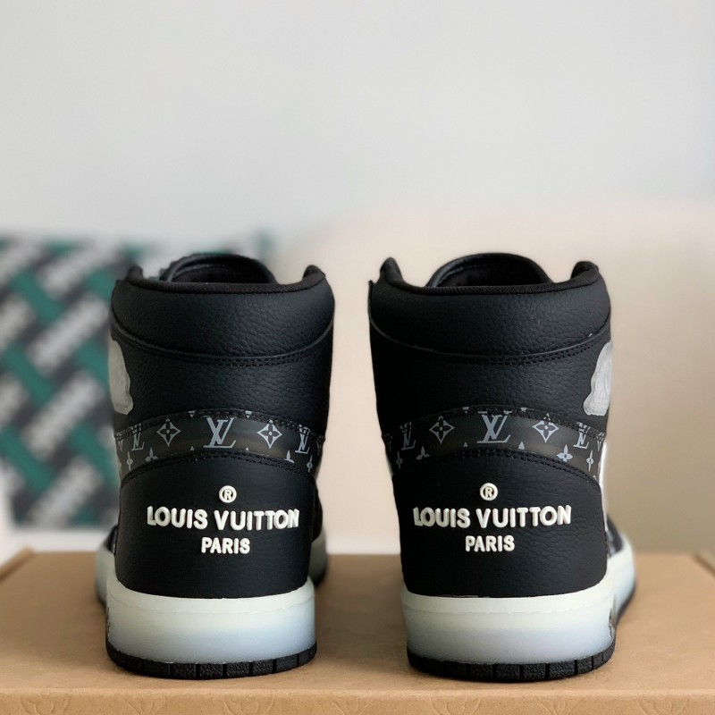 L0*is V*t0n x Nike Air Jorda 1 High AJ1 Sneakers