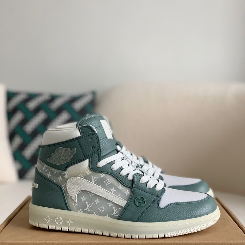 L0*is V*t0n x Nike Air Jorda 1 High AJ1 Sneakers
