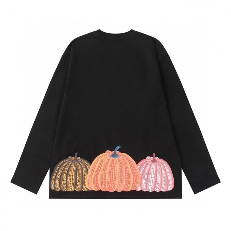 LV pumpkin print round neck long sleeve T-shirt 6602 new style