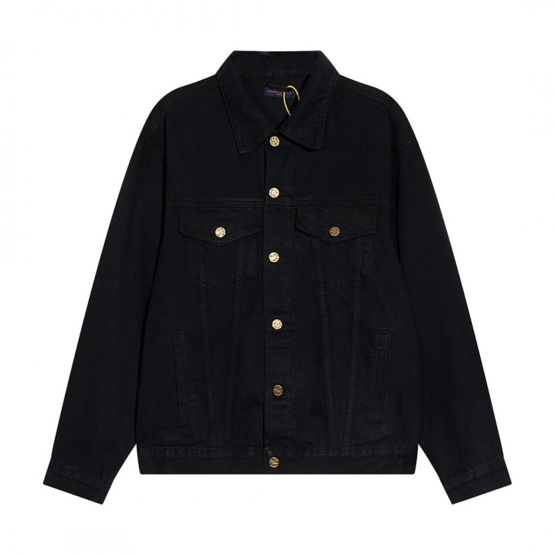 L0*is V*t0n "LV Back Duck Flying" printed denim jacket