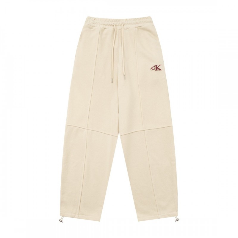 Calvin Klein embroidered logo two piece cream sweatpants