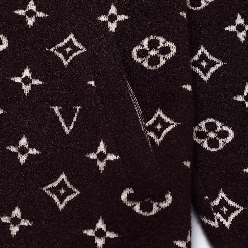 L0*is V*t0n chest stripe patchwork long-sleeved coat jacket