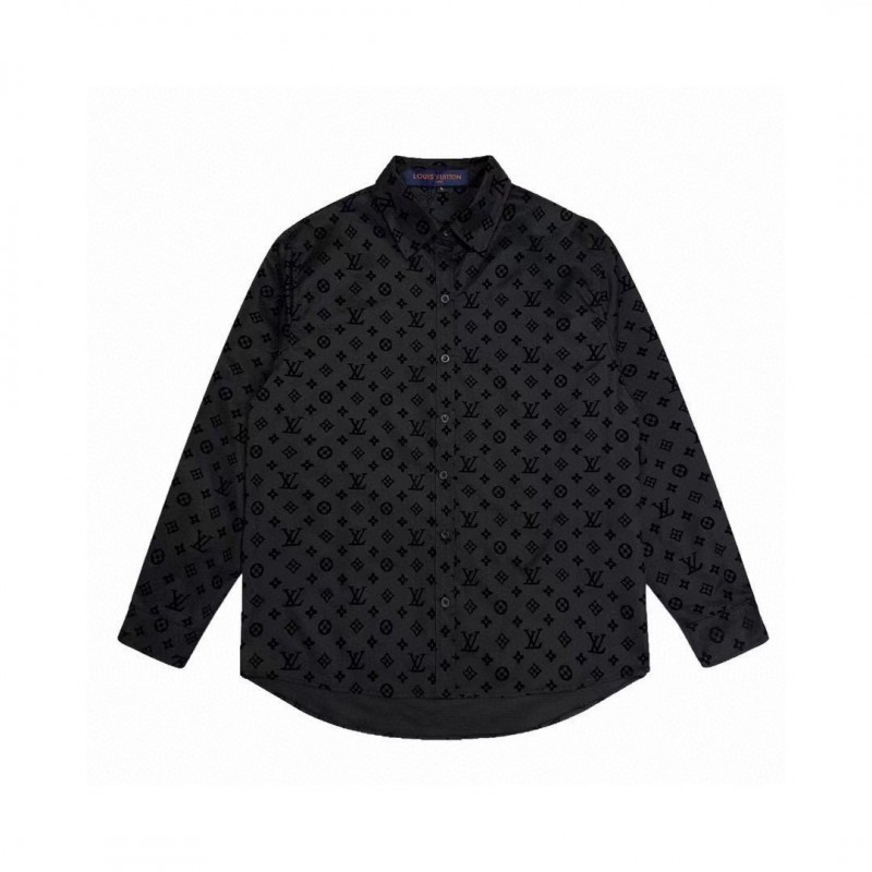 L0*is V*t0n jacquard all over print flocked shirt GS1021