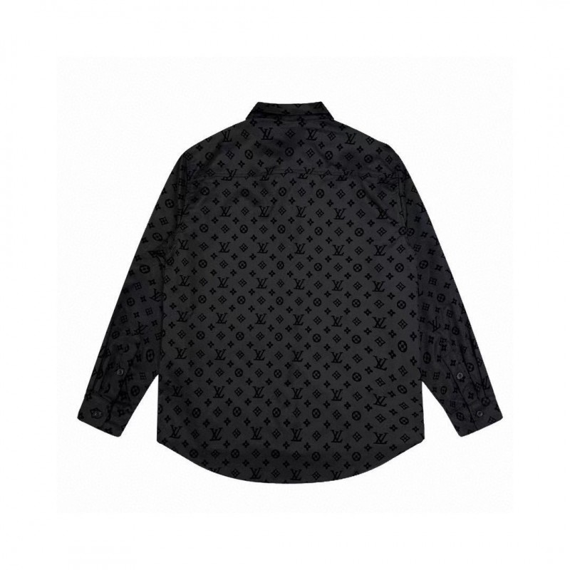 L0*is V*t0n jacquard all over print flocked shirt GS1021