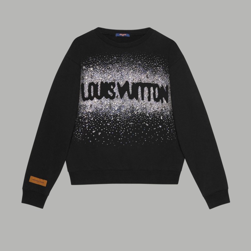 L0*is V*t0n "LV Star Letters" printed terry long sleeves Hoodie