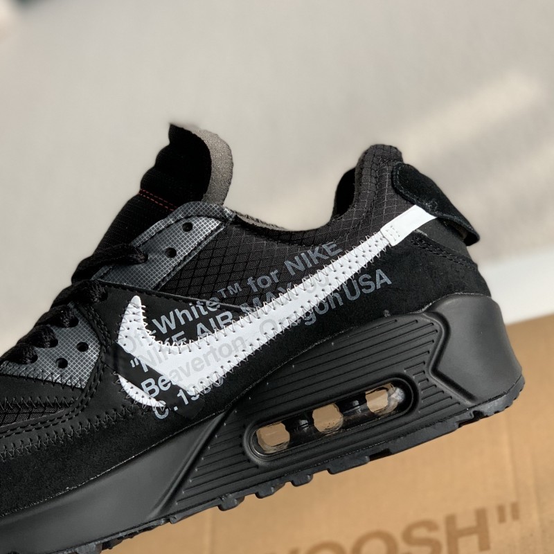 Off-White x Nike Air Max 90 Black THE TEN Sneakers